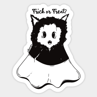 Trick Or Treat Ghost Sticker